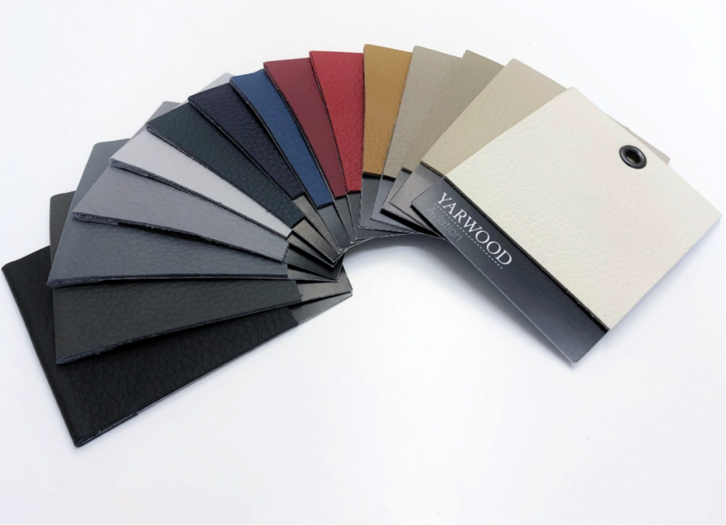 Yarwood Aviation Leather available in fifteen standard colours