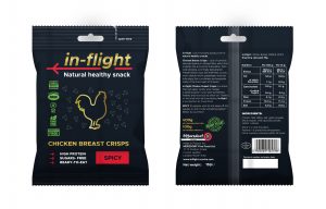In-flight Natural Healthy Snack, Chicken Breast CRISPS, SPICY