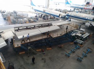 Aircraft wing dock for A320 & B737 series