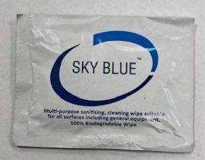Sky Blue Cleaning Wipe