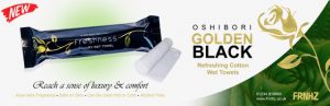 Golden Black Oshibori Wet Towel