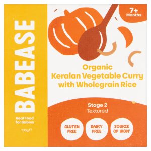 Babease Organic Keralan Vegetable Curry with Wholegrain Rice Pot (130g)
