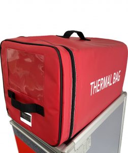 Versapak Inflight Insulated Food Carrier with external temperature display– reusable tamper evident bag